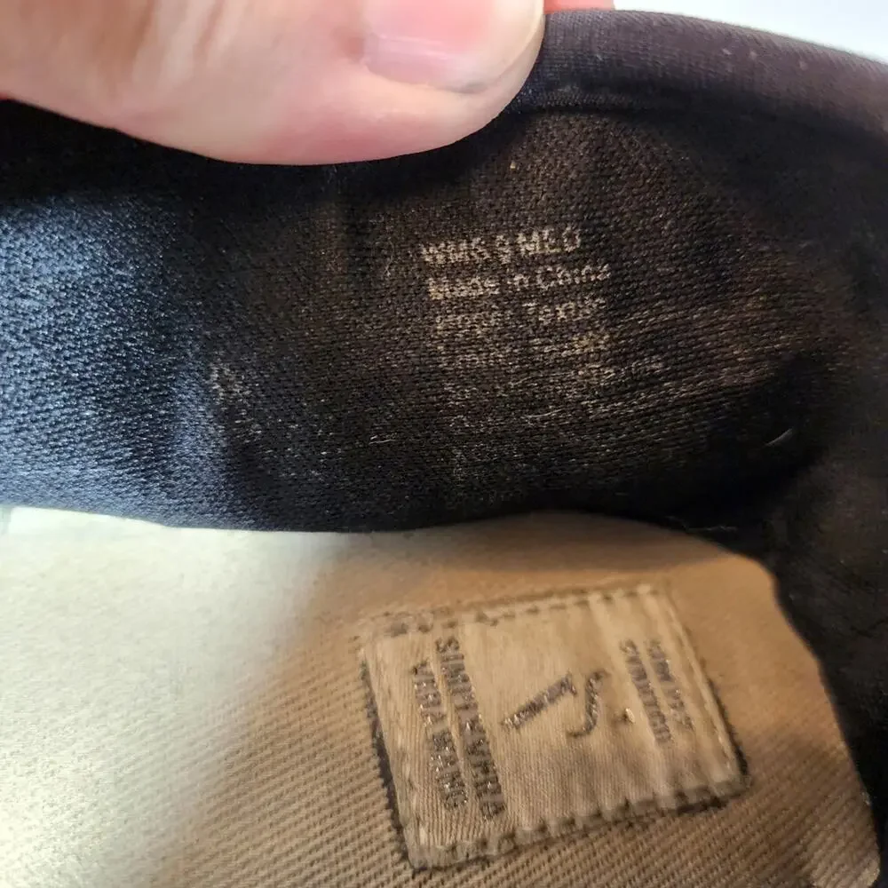 SIMPLY VERA VERA WANG Black Satin Espadrille Grommet Detail Womens 9M FLAWED